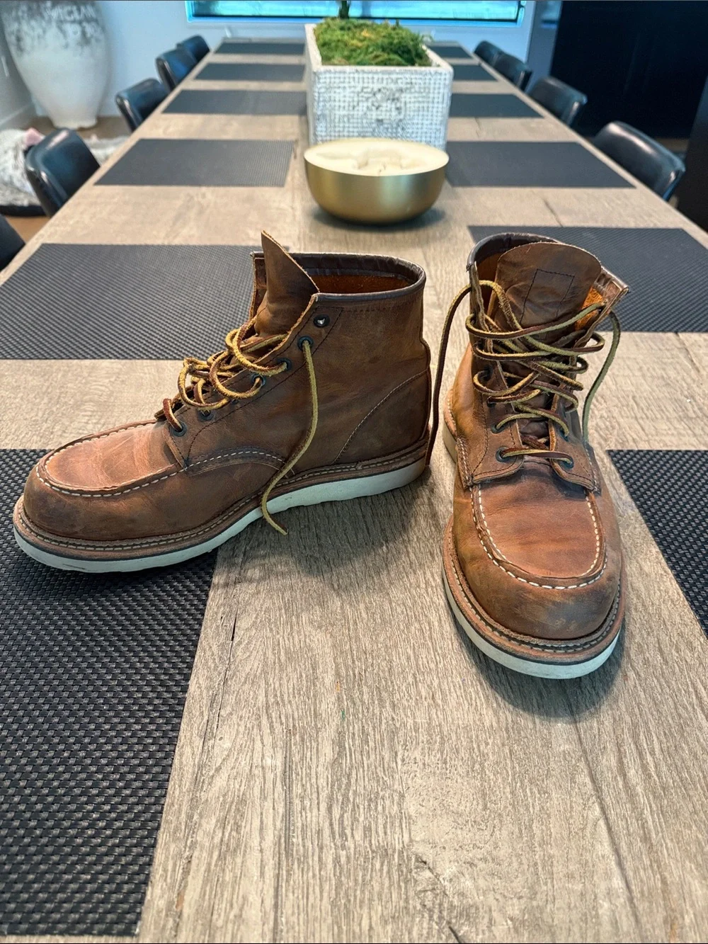 Red Wing Heritage Classic Moc 1907 Copper Rough & Tough Boots Size 10.5 USA